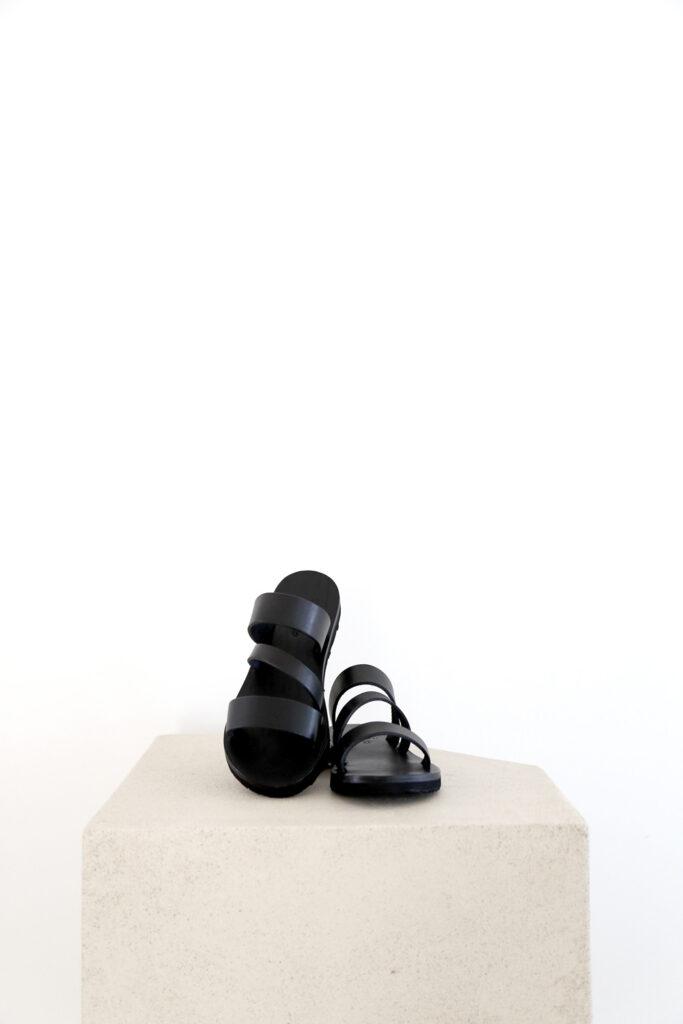 Stripes Sandals Cuoio Black